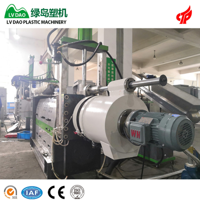 เครื่องรีไซเคิลน้ำร้อนแหวนพลาสติกสำหรับวัสดุ HDPE LDPE 250 - 500 กก. / ชม
